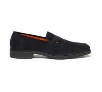 Santoni - Mocassin en daim pour homme Easy - Homme - Chaussures - Bleu - Taille: 41 EU