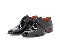Santoni - Mocassin verni à bout carré - Homme - Chaussures - Noir - Taille: 45 1/2 EU