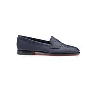 Santoni - Mocassins en cuir - Femme - Chaussures - Bleu - Taille: 40 1/2 EU