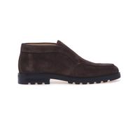 Santoni - Mocassins en daim d'agneau à bout amande - Homme - Chaussures - Brun - Taille: 43 EU