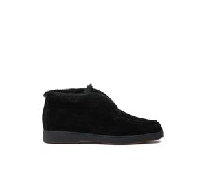 santoni mocassins femme noirs en daim - 39