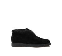 santoni mocassins femme noirs en daim - 40