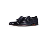 Santoni - Richelieus Double Boucle en Cuir - Homme - Chaussures - Bleu - Taille: 46 EU
