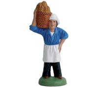 SANTONS ESCOFFIER-Santon pour crèche boulanger bleu - 7 cm