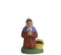 SANTONS ESCOFFIER-Santon pour crèche prieuse marron - 7 cm
