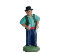 SANTONS ESCOFFIER-Santon pour crèche Séraphin bleu - 7 cm
