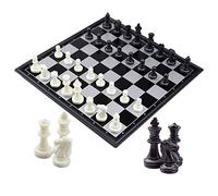 SANTOO Jeu D'échec Deluxe Pliable, Echiquier Magnetique avec Echecs, Echecs Magnétique Noir et Blanc pour Enfants et Adultes