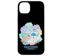 Santorin Grèce Aquarelle Îles Cyclades Voyage Coque pour iPhone 14 Plus