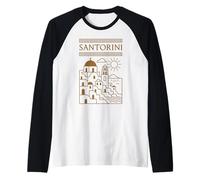 Santorin Grèce Blue Dome Eglises Grec Art Ancien Voyage Manche Raglan