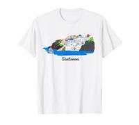 Santorin Grèce Island Vacation Art T-Shirt