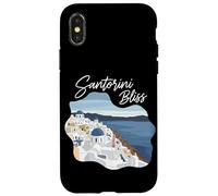 Santorin Grèce Rêves Été Cyclades Souvenir de Vacances Coque pour iPhone X/XS