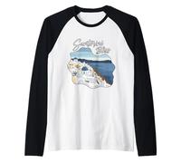 Santorin Grèce Rêves Été Cyclades Souvenir de Vacances Manche Raglan