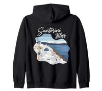 Santorin Grèce Rêves Été Cyclades Souvenir de Vacances Sweat à Capuche
