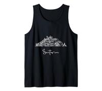 Santorin Grèce Skyline Souvenirs de voyage Blanc Paysage urbain Débardeur