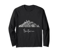 Santorin Grèce Skyline Souvenirs de voyage Blanc Paysage urbain Manche Longue