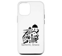 Santorin Grèce Souvenir Îles Cyclades Mer Égée Grec Coque pour iPhone 12/12 Pro
