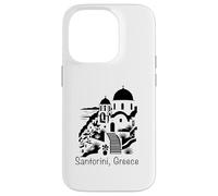 Santorin Grèce Souvenir Îles Cyclades Mer Égée Grec Coque pour iPhone 14 Pro