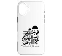 Santorin Grèce Souvenir Îles Cyclades Mer Égée Grec Coque pour iPhone 16 Plus