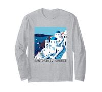 Santorin Grèce Souvenir Îles Cyclades Mer Égée Grec Manche Longue