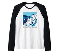 Santorin Grèce Souvenir Îles Cyclades Mer Égée Grec Manche Raglan