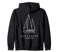 Santorin Grèce Souvenir touristique de voile Famille Femme Homme Sweat à Capuche