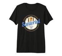 Santorin Grèce Souvenir Vintage de l'île Cyclades mer Égée T-Shirt Haut de Gamme