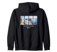 Santorin Grèce Vacation Île Vacances Passionné de Voyages Sweat à Capuche