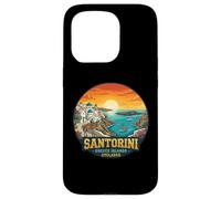 Santorin Îles Grèce Cyclades Coucher de Soleil Vue Coque pour iPhone 15 Pro