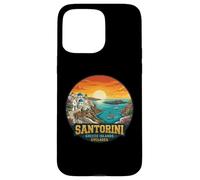 Santorin Îles Grèce Cyclades Coucher de Soleil Vue Coque pour iPhone 15 Pro Max
