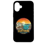 Santorin Îles Grèce Cyclades Coucher de Soleil Vue Coque pour iPhone 16 Plus