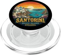 Santorin Îles Grèce Cyclades Coucher de Soleil Vue PopSockets PopGrip pour MagSafe