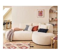 Santorini - canapé modulable d'angle droit - 4 places - en tissu texturé - Beige