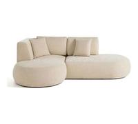 Santorini - canapé modulable d'angle gauche - 4 places - en tissu texturé