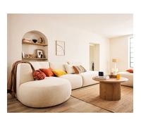 Santorini - canapé modulable d'angle gauche - 5 places - en tissu texturé