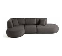 Santorini - canapé modulable d'angle gauche - 5 places - en tissu texturé