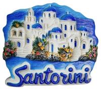Santorini Grèce Souvenirs de voyage 3D Aimants de réfrigérateur Décoration pour réfrigérateur