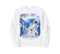 Santorini Greece Poster de Voyage Vintage Rêves égéens Sweatshirt