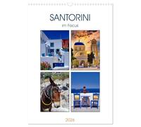 Santorini im Focus (Wandkalender 2026 DIN A3 hoch), CALVENDO Monatskalender: Die Insel Santorini in malerischem Licht