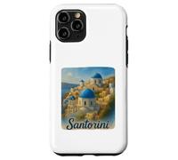 Santorini Island Grèce Aquarelle Plage Voyage Souvenir Coque pour iPhone 11 Pro