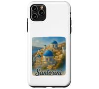 Santorini Island Grèce Aquarelle Plage Voyage Souvenir Coque pour iPhone 11 Pro Max