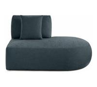 Santorini - module d'assise droit - en tissu texturé - Bleu grisé