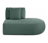 Santorini - module d'assise droit - en tissu texturé - Vert