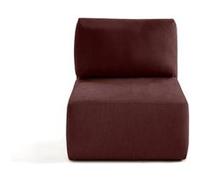Santorini - module d'assise sans accoudoirs - en tissu texturé - Prune