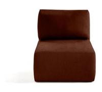 Santorini - module d'assise sans accoudoirs - en tissu texturé - Terracotta Terracotta G