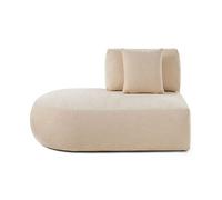 Santorini - module d'assise gauche - en tissu texturé - Beige