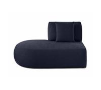 Santorini - module d'assise gauche - en tissu texturé - Bleu marine