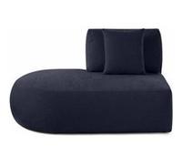 Santorini - module d'assise gauche - en tissu texturé - Bleu marine Bleu marine G