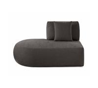 Santorini - module d'assise gauche - en tissu texturé - Gris Gris G