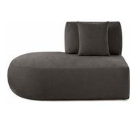 Santorini - module d'assise gauche - en tissu texturé - Gris Gris G