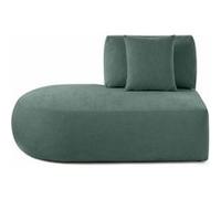 Santorini - module d'assise gauche - en tissu texturé - Vert Vert G